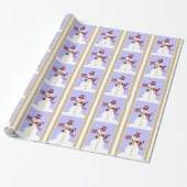Patriotic USA Snowman Wrapping Paper Geschenkpapier (Ungerollt)