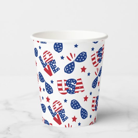 Patriotic USA Summer Pappbecher (Rückseite)