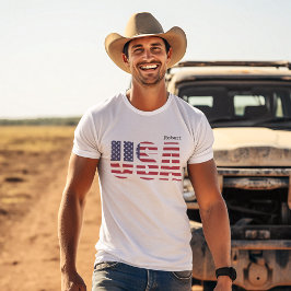 Patriotic USA T - Shirt Unisex Adult S bis 5X