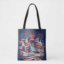 Patriotic USA Tote Bag – Double-Sided American Fla Tasche