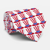 Patriotic USA Uncle Sam Hat 4. Juli Thema Krawatte (Gerollt)