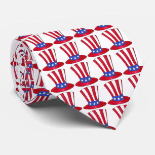 Patriotic USA Uncle Sam Hat 4. Juli Thema Krawatte