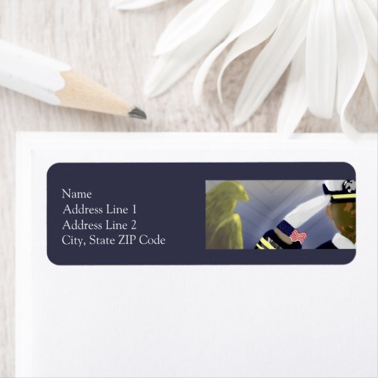 Patriotic USA Veteran Art Return Labels (Insitu)