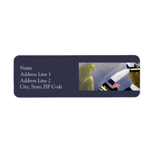 Patriotic USA Veteran Art Return Labels (Vorne)