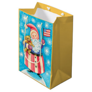 Patriotic USA Weihnachten Mittlere Geschenktüte