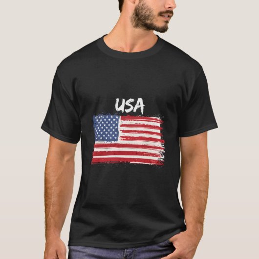 Patriotic Usa With American Flag Of The United Sta T-Shirt (Vorderseite)