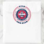 Patriotic Utah Circle Design Aufkleber (Tasche)