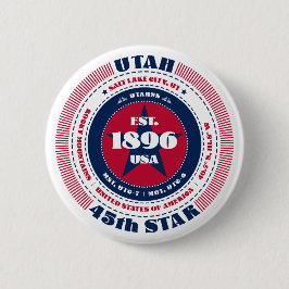 Patriotic Utah Circle mit Staat Details Button