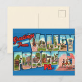 Patriotic Valley Forge PA Postkarte (Vorne/Hinten)