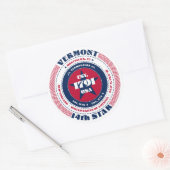 Patriotic Vermont Circle Design Sticker (Umschlag)