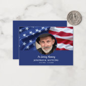 Patriotic Veteran Flag Gedenkstätte Dankeschön Mitteilungskarte (Vorderseite/Rückseite Beispiel)