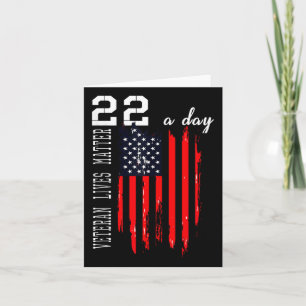 Patriotic Veteran Lives P.t.s.d 22 Tag Suicide Awa Karte