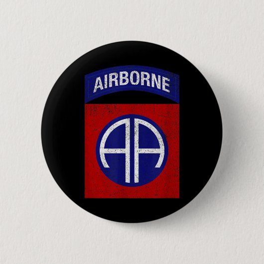 Patriotic Veteran Military erschüttert 82. Airborn Button (Vorderseite)