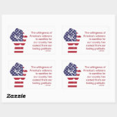 Patriotic Veteran Soldier Flag Rechteckiger Aufkleber (Blatt)