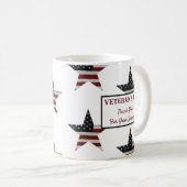 Patriotic Veteran's Day American Flag Star Kaffeetasse (VorderseiteRechts)