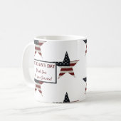 Patriotic Veteran's Day American Flag Star Kaffeetasse (Vorderseite Links)