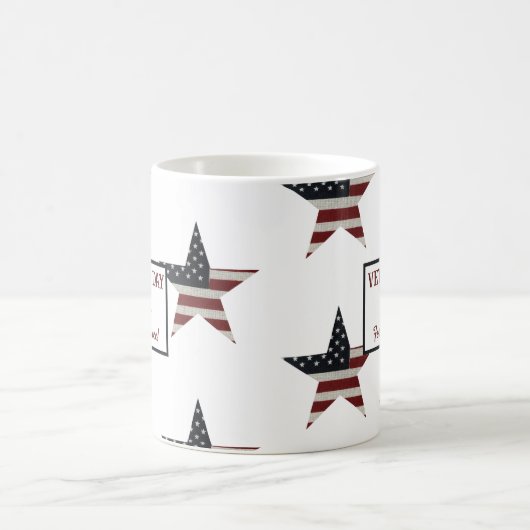 Patriotic Veteran's Day American Flag Star Kaffeetasse (Mittel)