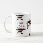 Patriotic Veteran's Day American Flag Star Kaffeetasse (Links)