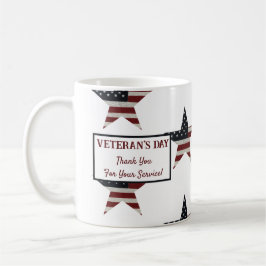 Patriotic Veteran's Day American Flag Star Kaffeetasse