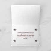 Patriotic Veteran's Day American Flag Star Karte (Innenseite)