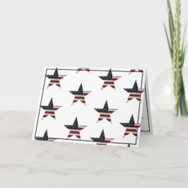 Patriotic Veteran's Day American Flag Star Karte