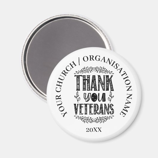 Patriotic Veterans Day Gift Magnet (Vorderseite/Rückseite)