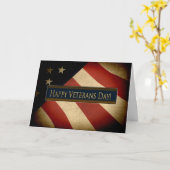 PATRIOTIC - VETERANTAG - SCHWIERIGER FLAG KARTE (Gelbe Blume)