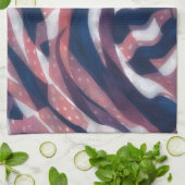 Patriotic Vibes Artsy Kitchen Towel Geschirrtuch (Gefaltet)