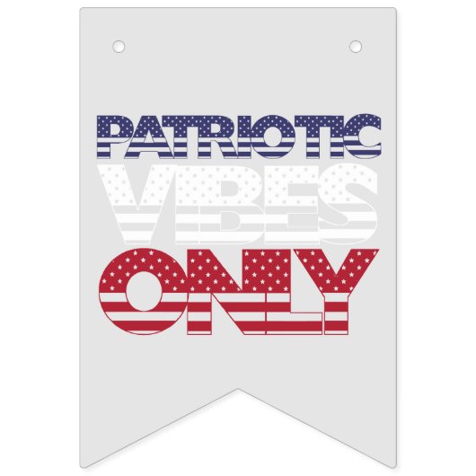 Patriotic Vibes Only US Flagge USA Funny (Zweite Fahne)