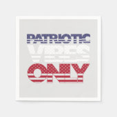 Patriotic Vibes Only US Flagge USA Serviette (Vorderseite)