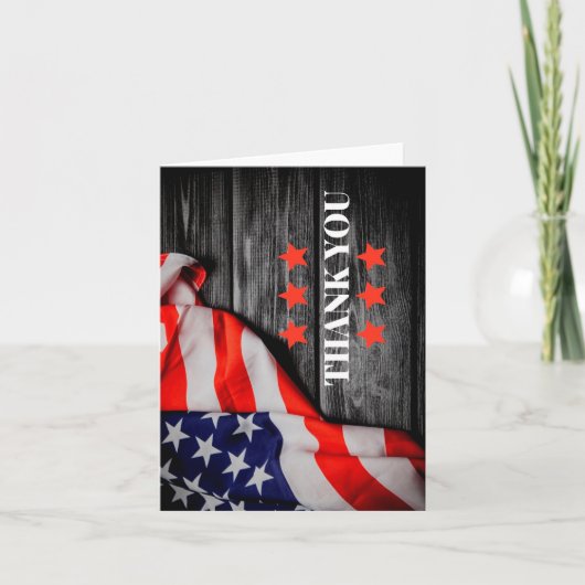 Patriotic Vielen Dank Dankeskarte (Vorderseite)