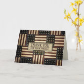 Patriotic Vielen Dank für Ihren Service, USA Flags Karte (Gelbe Blume)