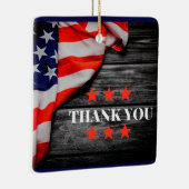 Patriotic Vielen Dank Keramikornament (Rechts)
