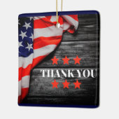 Patriotic Vielen Dank Keramikornament (Links)