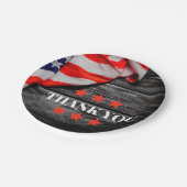 Patriotic Vielen Dank Pappteller (Schrägansicht)