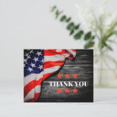 Patriotic Vielen Dank Postcard Postkarte (Stehend Vorderseite)