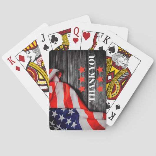 Patriotic Vielen Dank Spielkarten (Rückseite)