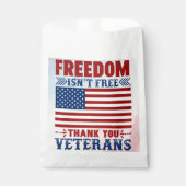 Patriotic Vielen Dank Veterans Freedart Favor Bag Geschenktütchen (Vorderseite)