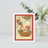 Patriotic Vintag Geburtstagsgrüße Postkarte (Stehend Vorderseite)