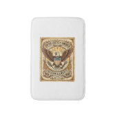 Patriotic Vintage Bald Eagle Distressed Badematte (Vorderseite Vertikal)