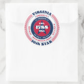 Patriotic Virginia Circle Design Sticker (Tasche)
