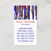 Patriotic ~ Visitenkarten Visitenkarte (Rückseite)