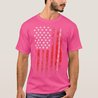 Patriotic Volleyball-Amerikanische Flagge Proud Vo T-Shirt