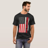 Patriotic Volunteer Fireman Firefighter Dad Americ T-Shirt (Vorne ganz)