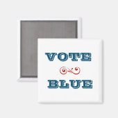 Patriotic VOTE BLUE Magnet (Vorderseite/Rückseite)