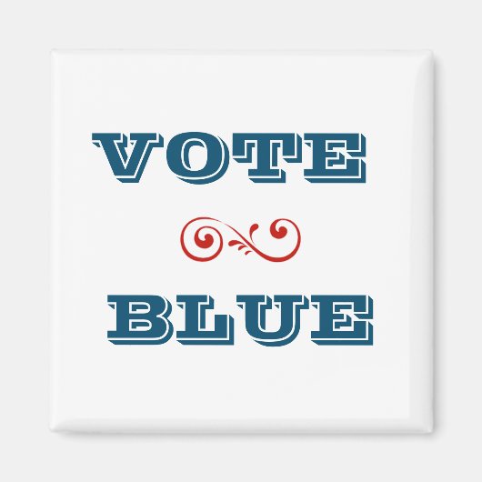 Patriotic VOTE BLUE Magnet (Vorne)