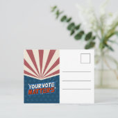 Patriotic Vote Campaign Blank Postkarte (Stehend Vorderseite)