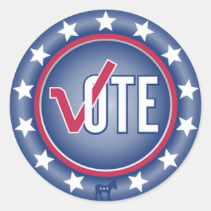 Patriotic Vote Democrat Donkey Symbol Stickers