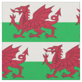 Patriotic Wales Flag Stoff (Nahaufnahme)