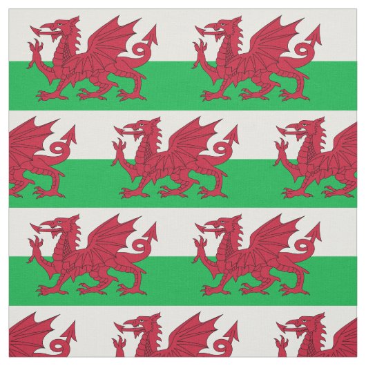 Patriotic Wales Flag Stoff (Muster)